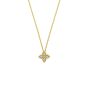 Roberto Coin Princess Small Diamond Flower Pendant Necklace in 18K Yellow Gold