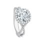 Precision Set 18K White Gold Twist Shank Semi-mount Diamond Engagement Ring