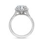 Precision Set 18K White Gold Twist Shank Semi-mount Diamond Engagement Ring