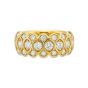 Precision Set Three Row Half 18K White Gold Diamond Anniversary Band