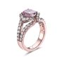 Charles Krypell 18K Rose Gold Morganite and Diamond Ring 3-7259-PM