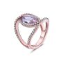 Charles Krypell Rose Gold Morganite Diamond Ring 3-7267-PM