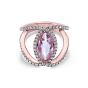 Charles Krypell Rose Gold Morganite Diamond Ring 3-7267-PM