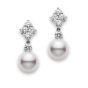 Mikimoto Pearl and Diamond Dangle Earrings PEA1048DW