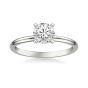 James Free 14K White Gold Semi-Mount Solitaire Engagement Ring 