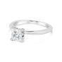 Ritani 18K White Gold Princess Cut Halo Solitaire Semi-Mount