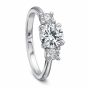 Precision Set New Aire Collection Three Stone Diamond Engagement Ring 202018W