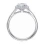 Precision Set Extraordinary Collection Diamond Cushion Halo Engagement Ring 