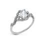 Simon G Platinum Vintage Style Diamond Halo Engagement Ring