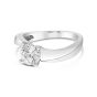 James Free Platinum Curve Art Deco Solitaire Semi-Mount FINAL SALE 