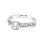 James Free Platinum Two Row Pave Split Shank Semi-Mount