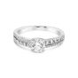 James Free Platinum Two Row Pave Split Shank Engagement Ring Setting	