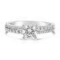 Sereena White Gold Two-Row Diamond Engagement Ring