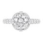 Jack Kelege Platinum Engagement Ring with Diamond Shank