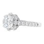 Jack Kelege Platinum Engagement Ring with Diamond Shank