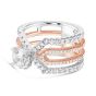 368520 Gabriel & Co. 18K Two-Tone Split Cross Shank Diamond Engagement Ring