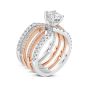 368520 Gabriel & Co. 18K Two-Tone Split Cross Shank Diamond Engagement Ring