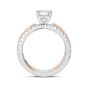 368520 Gabriel & Co. 18K Two-Tone Split Cross Shank Diamond Engagement Ring