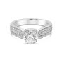 Sereena 14K White Gold Triple Row Diamond Pave Engagement Ring 368679