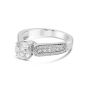 Sereena 14K White Gold Triple Row Diamond Pave Engagement Ring 368679