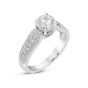 Sereena 14K White Gold Triple Row Diamond Pave Engagement Ring 368679
