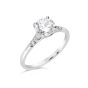 Precision Set 18K White New Aire Petite Diamond Engagement Ring 241428W