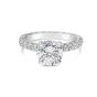 Jack Kelege 18K White Gold Diamond Pave Upper Prong Engagement Ring KGR1182