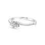 Sereena 14K White Gold Embellished 3 Stone Diamond Engagement Ring Setting ER10066W44JJ