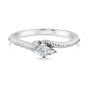 Sereena 14K White Gold Embellished 3 Stone Diamond Engagement Ring Setting ER10066W44JJ
