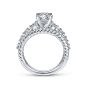 18K Three Row Twist Diamond Semi-Mount Engagement Ring