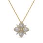 Charles Krypell 18K Yellow Gold Diamond Lotus Pendant Necklace 4-9328-YW