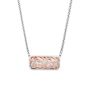 Charles Krypell Silver & Rose Gold Ivy Lace Bar Pendant