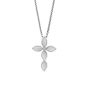 Charles Krypell Silver Silver Marquee Diamond Fire Fly Cross Pendant