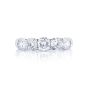 5095-026 JB Star 5 Graduating Cushion Cut Diamond Ring In Platinum