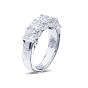 5126-001 JB Star 5 Radiant Cut Diamond Band In Platinum