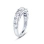 5247-002 JB Star Graduating Square Emerald Cut Diamond Platinum Band