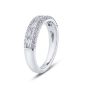 5248-003 JB Star Baguette Channel And Pave Diamond Platinum Wedding Band 