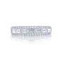 5248-003 JB Star Baguette Channel And Pave Diamond Platinum Wedding Band 