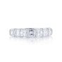 5260-001 JB Star Platinum 7 Square Emerald Cut Diamond Band