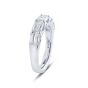5267-001 JB Star 5 East West Emerald Cut Diamond Platinum Band