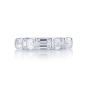 5267-001 JB Star 5 East West Emerald Cut Diamond Platinum Band