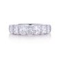 JB Star Platinum 7 Radiant Diamond Shared Prong Wedding Band Size 5.75