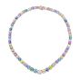 JB Star Platinum Non Heat Treated Multi Sapphire Necklace
