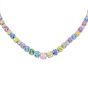 JB Star Platinum Non Heat Treated Multi Sapphire Necklace ALT
