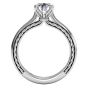 Propose Tonight 1.01 Carat Round 18K Rope Side Solitaire Diamond Engagement Ring