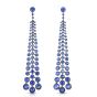 James Free Platinum Sapphire Dangle Earrings 