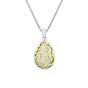 Charles Krypell Two Tone Pear-Shaped Ivy Lace Pendant 4-6975-ILSG