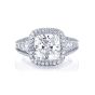 JB Star Platinum Diamond Cushion Halo Engagement Ring 7154-004
