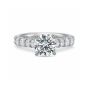 Precision Set Classic Collection 18K White Gold Shared Prong Engagement Ring 