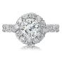 Christopher Design Crisscut Collection Round Diamond Halo Engagement Ring G52RD050